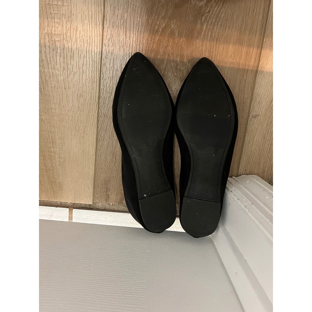 A New Day Womens Black Pointed Toe Flats Textile Slip On Shoes Size 7 - Picture 5 of 8